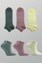 Women's Cotton Booties Socks Colorful 3-Piece Pack