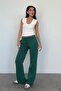 Green Wide Leg Women's Sweatpants Sh275 - 2