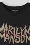 Marilyn Manson Logo Printed T-Shirt Metal Music Unisex Regular Fit Black T-Shirt - 2