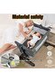SKY-TOUCH Baby Bedside Crib Adjustable, Baby Cradle With Large Storage Basket, Travel Crib with Matt - 2
