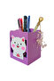 Wooden Desktop Pen Holder Cute Cat Purple - 1 Piece - 2