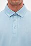 Ds Damat Regular Fit Light Blue Pique Textured 100% Cotton Polo T-Shirt - 7