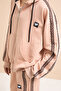 Beige Lace Striped Cardigan Girl's 2-Piece Tracksuit Set 21247 - 5
