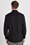 Men's Regular Fit Relaxed Fit Double Pocket Sports Collar Denim Black Shirt - 5