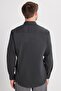 Men's Regular Fit Relaxed Fit Double Pocket Sports Collar Denim Khaki Shirt - 5