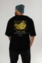 Banana Back Printed Black Oversize T-Shirt Men Women Cotton Crew Neck Tshirt - 5