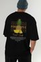 Pineapple Back Printed Black Oversize T-Shirt Men Women Cotton Crew Neck Tshirt - 7