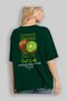 Kiwi Back Printed Green Oversize T-Shirt Men Women Cotton Crew Neck Tshirt - 4
