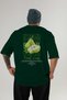 Pear Back Printed Green Oversize T-Shirt Men Women Cotton Crew Neck Tshirt - 2