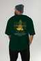Pineapple Back Printed Green Oversize T-Shirt Men Women Cotton Crew Neck Tshirt - 5