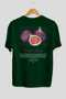 Fig Back Printed Green Oversize T-Shirt Men Women Cotton Crew Neck Tshirt
