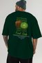 Kiwi Back Printed Green Oversize T-Shirt Men Women Cotton Crew Neck Tshirt - 6