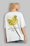 Banana Back Printed White Oversize T-Shirt Men Women Cotton Crew Neck Tshirt - 3
