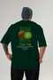 Kiwi Back Printed Green Oversize T-Shirt Men Women Cotton Crew Neck Tshirt - 2