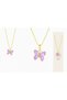 316L Steel Resistant to Water and Stainless Gift-Proof Purple Stone Butterfly Necklace for Women - 3