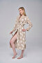 Leaf Jacquard Niki Velvet Bamboo Cotton Dressing Gown