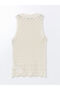 Vizyon New Season Crew Neck Openwork Women's Knitwear Tank Top - 6