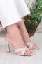 5132 Ares Cross Strapped Inch High Heeled Women's Slippers