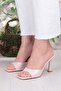 5133 Ares Patent Leather Single Strap Inch High Heeled Women's Slippers - 2