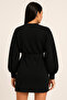 Women's Balloon Sleeve New Season Mini Dress Sweatshirt - 2