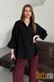 Women's Linen Buttoned Shirt |   Summer Comfortable Cut Patched Front Detailed Natural Fabric - 4