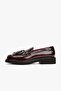 Women's Tasseled Square Toe Leather Burgundy Loafer Fw0Fw08749Xjs - 2