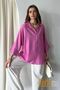 Women's Linen Buttoned Shirt |   Summer Comfortable Cut Patched Front Detailed Natural Fabric - 4