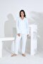 Bamboo Long Sleeve Buttoned Maternity Maternity Pajama Set 30206-30207