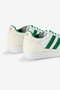 Unisex White Green Thermo Sole Double Stripe Lace up Sports Shoes - 5