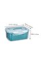 5-Pack Fruit Storage Containers for Fridge with Drain Colander, Plastic Produce Keepers, Blue - 4