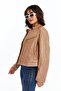 Women's Leather Jacket Niche Compact Design Coats Daily Use Zipper Judge Collar Stylish Jacket - 6
