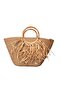 - Ayşe 4723 0939 Handmade Jute Rope Straw Look Bag with Wooden Handle and Tassel - Brown - 5