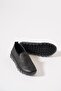 Naste Double Tire Laser Women's Genuine Leather Shoes Black Skin