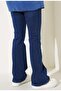 Women's High Waist Lycra Gathering Spanish Leg Jean Pants - 3