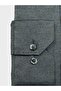 Men's Slim Fit Long Sleeve Classic Collar Pocketless Lycra Armour Smoked Shirt 2349F - 3
