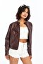 Women's Leather Jacket Niche Compact Design Coats Daily Use Zipper Judge Collar Stylish Jacket - 2