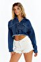 Women's Denim Jacket Oversize Bomber Niche Design Originality Suitable for Daily Wear Stylish Coats Crop Denim Jacket - 6
