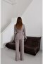 Waist Tie Blazer Jacket Pantsuit - 4