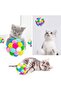 Multi-Colored Cat Ball Self-Sounding Pet Play Plush Fun Activity Toy - 5