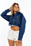 Women's Denim Jacket Oversize Bomber Niche Design Originality Suitable for Daily Wear Stylish Coats Crop Denim Jacket - 4
