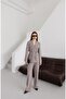 Waist Tie Blazer Jacket Pantsuit - 3