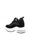 24K300-2 Wedge Heel Black Women's Sneakers - 4