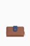 Cengiz Pakel Medium Size Women's Wallet with Snap Detail – 65298L - Tan/Indigo