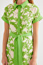 Women's Patterned Shirt Dress Green 1015 - 4