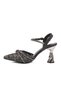 Black Thin Heeled Stone Embroidered Women's Evening Dress Shoes 25Y125-1 Z - 2