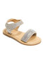 Embellished Velcro Strap Sandals