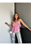 Layered Flounce Strap Chiffon Women's Blouse – Transparent Summer Strap Blouse - 2