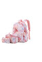 3-Piece Backpack Set for Kids, Lightweight Water-proof, School Bag Pink Marble
