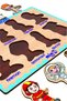 Wooden English Farm Animals-Wild Animals-Vegetables-Careers Set of 4 Educational-Pedagogical Puzzle - 8