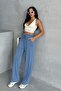 Women's Pocketed Elastic Waist Modal Trousers - 2